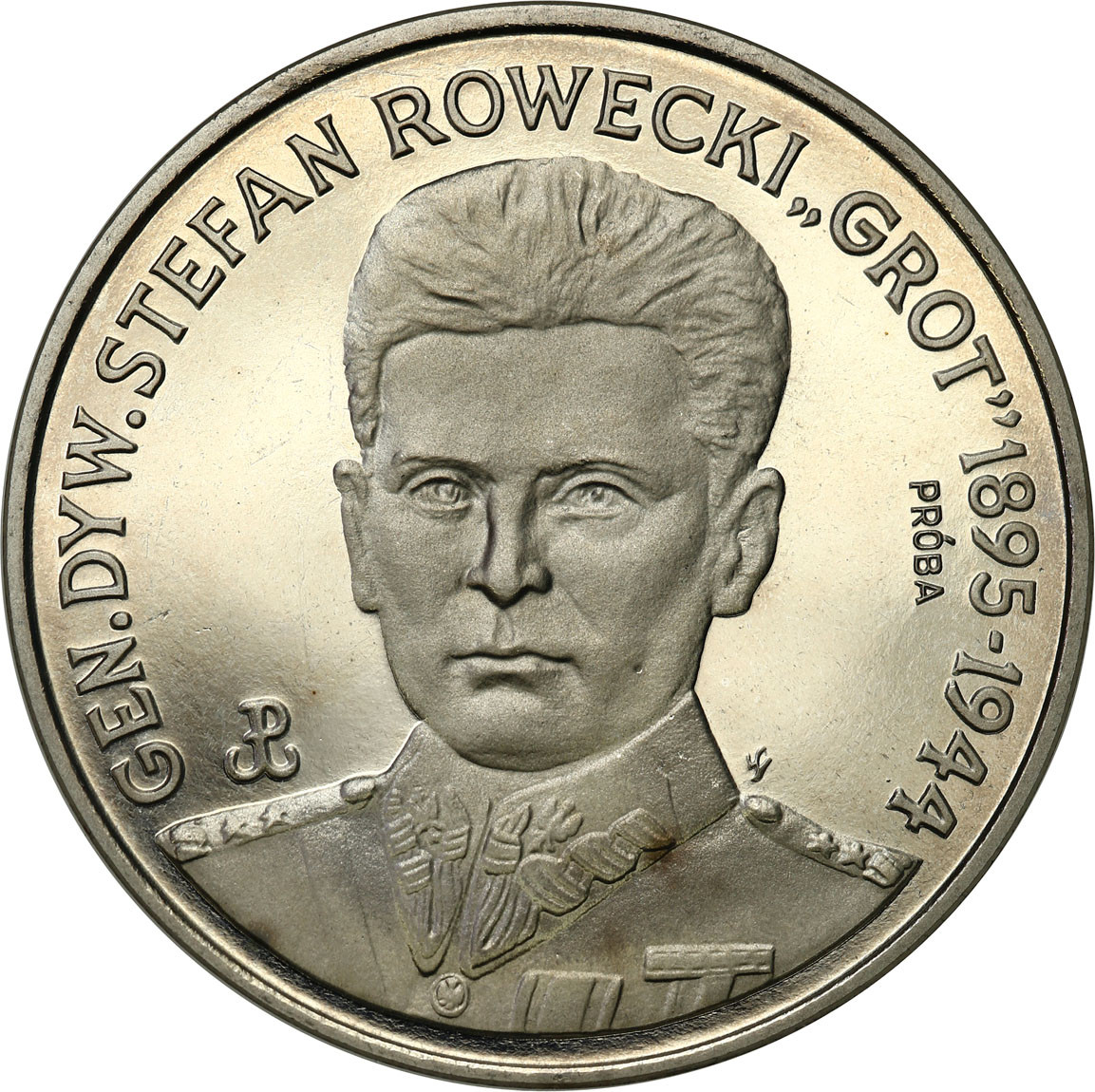 PRL. PRÓBA Nikiel 200 000 złotych 1990 - Rowecki Grot